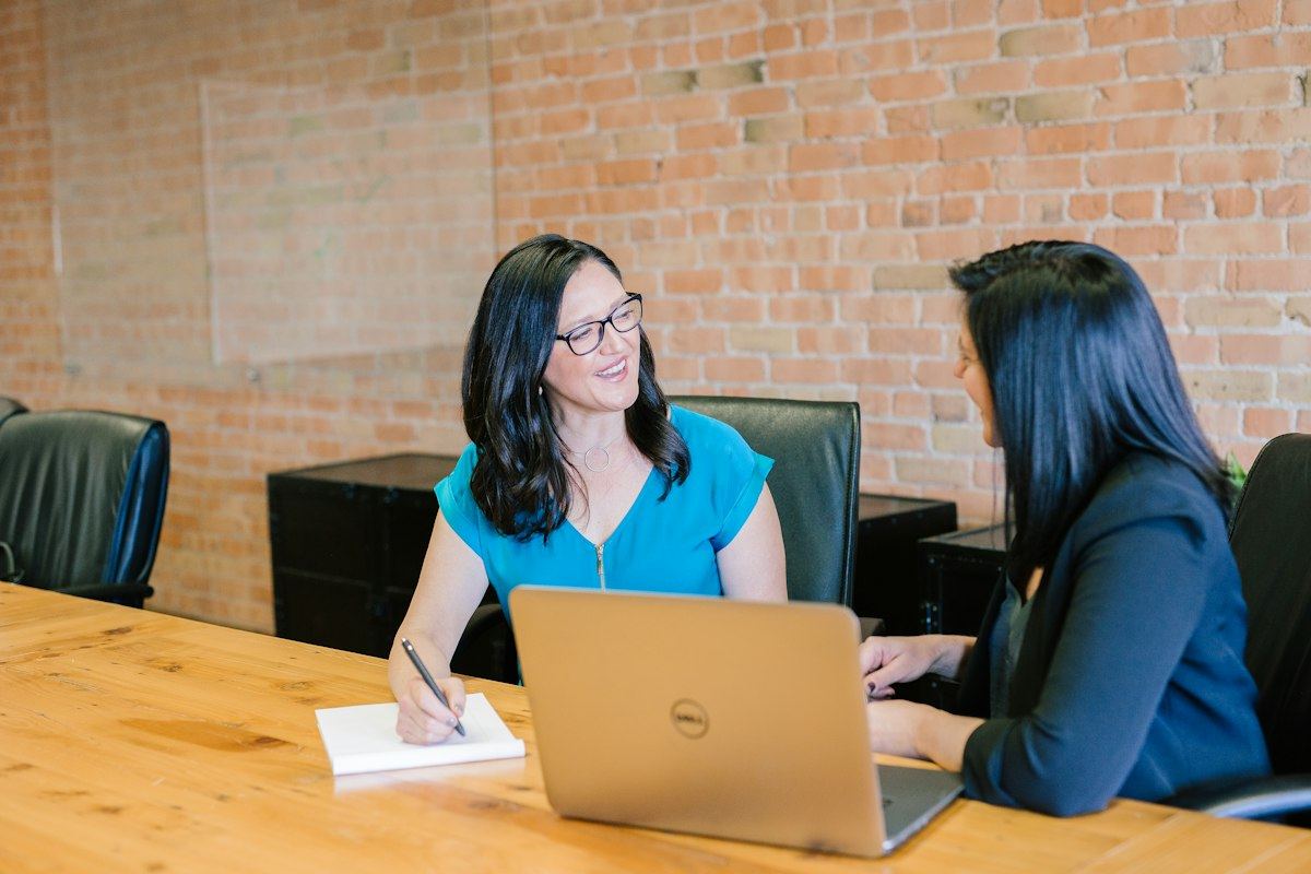 An attorney meeting one-on-one with a client